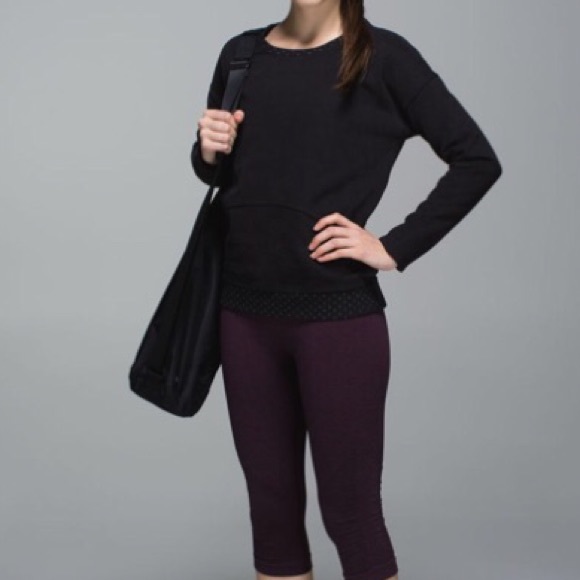 Lululemon Keep Up Crew Black Pullover Sweatshirt sweater - Picture 1 of 11